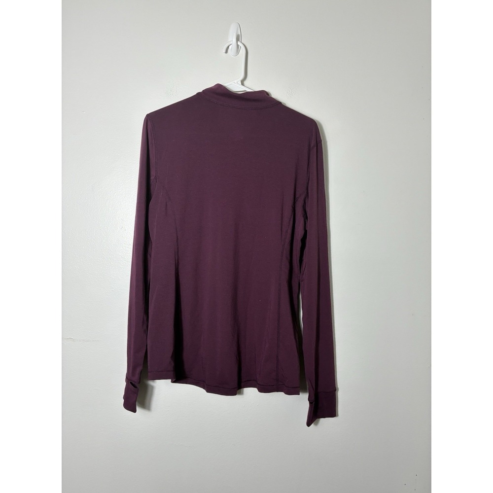 Paradox Merino Wool Blend Baselayer Pullover Top Women's Large Burgundy Outdoor - Picture 5 of 8